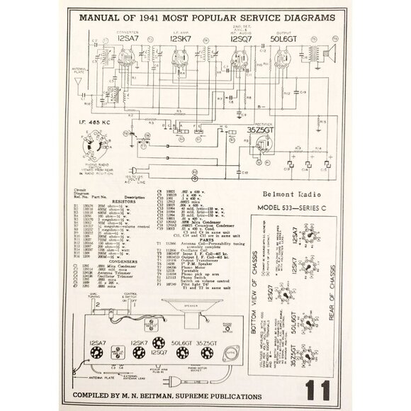 1941 Radio Diagrams Most Often Needed PB Manual Servicing Information Vol 4 DWR5 - Picture 3 of 8